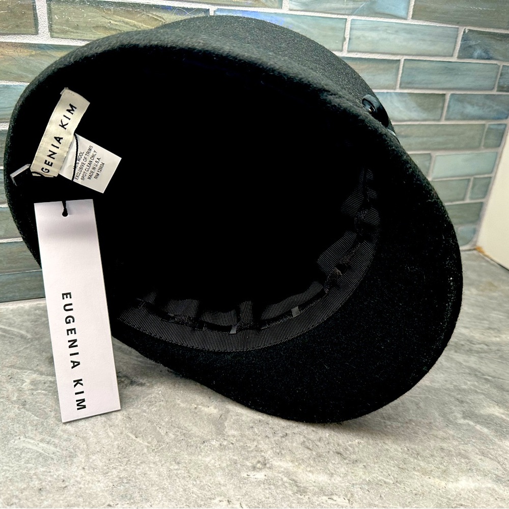 NWT Eugene Kim newsboy cap in black